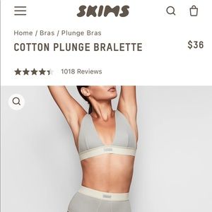 SKIMS Cotton Plunge Bralette